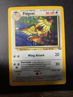 Pokemon TCG Pidgeot Jungle 8/64 Holo Unlimited Holo Rare - Image 1