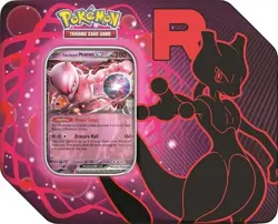 Pokemon TCG Scarlet & Violet Destined Rivals Team Rocket Tin - Mewtwo - Image 1