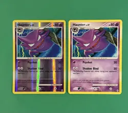 2009 Pokemon Haunter LV.37 Reverse Holo + Regular Lot Of 2 NRMT - Image 1