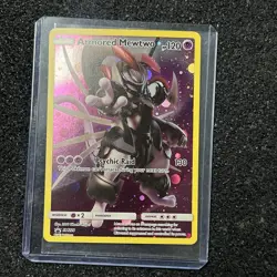 Pokemon TCG Armored Mewtwo Holo Black Star Promo SM228 NM - Image 1