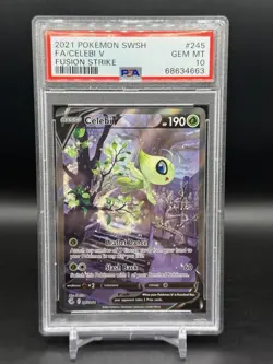 PSA 10 Celebi V Alternate Full Art 245/264 Fusion Strike Pokemon English Gem - Image 1