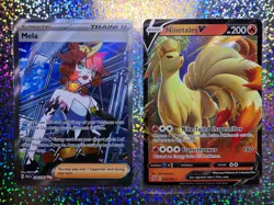 Pokemon TCG: Rebel Clash Ultra Rare 026/192 Ninetales V; Full Art 236/182 Mela - Image 1