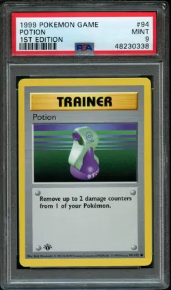 1999 POKEMON BASE SET 1ST EDITION #94 POTION PSA 9 MINT - Image 1