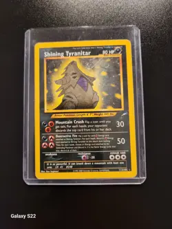 Shining Tyranitar - 113/105 - Pokemon Neo Destiny Unlimited Holo Rare Card MP - Image 1