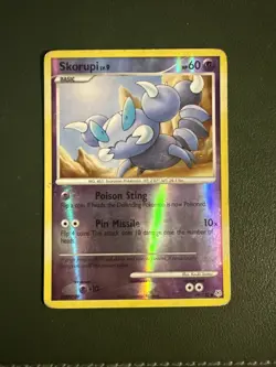 Pokemon Card - Skorupi 99/130 - Diamond & Pearl - Reverse Holo - HP - Image 1