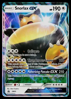 Pokemon Card - Snorlax GX Black Star Promo SM05 Holo - Image 1
