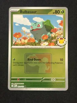 Bulbasaur 001/132 MEG 2026 Pokemon Day League Promo PLAY Stamp Pokemon Card - Image 1