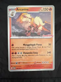 Rare Pokemon Card, Arcanine 145/SV-P Good Day Stamp Promo Indonesian - Image 1