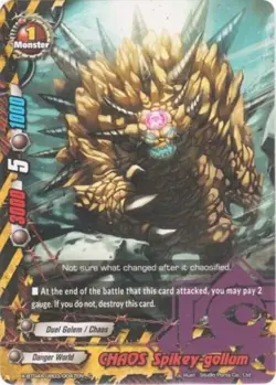 Future Card Buddyfight CHAOS Spikey-gollum X-BT04A-UB03/0047EN C Danger World - Image 1