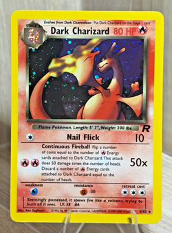 Dark Charizard 4/82 Team Rocket Rare Vintage WOTC Pokemon Card Holo Rare MT/NP - Image 1