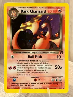 Dark Charizard 4/82 Team Rocket Rare Vintage WOTC Pokemon Card Holo Rare MT/NP - Image 2