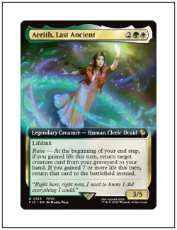 1x Aerith, Last Ancient, Extended Art, Final Fantasy, MTG NM - Image 1