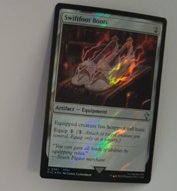 Swiftfoot Boots Surge FOIL NM FINAL FANTASY VI FFVI Magic the Gathering MTG - Image 1