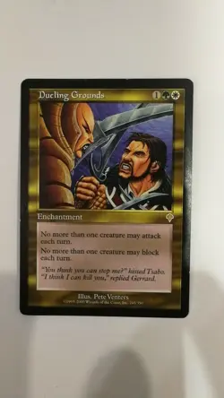 DUELING GROUNDS Invasion MTG Gold Enchantment RARE - Image 1