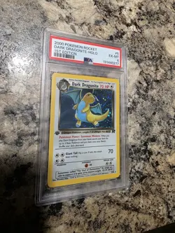 2000 Pokemon Team Rocket Dark Dragonite 1st Edition Holo PSA 6 - Image 1