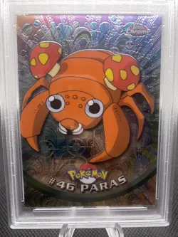 2000 Paras Topps Chrome Pokemon TV #46 PSA8 - Image 3
