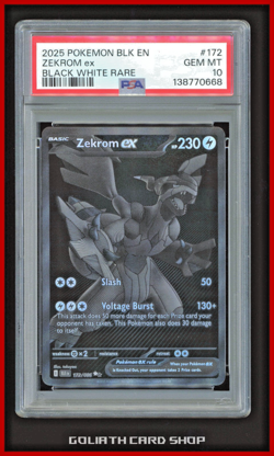 PSA 10 Zekrom ex 172/086 - Sv10.5: Black Bolt Pokemon TCG - Image 1