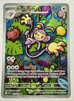 Pokemon Ambipom 107/094 Phantasmal Flames Illustration Rare Near Mint - Image 1