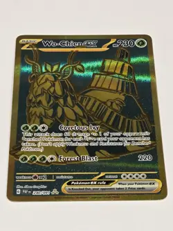 Wo-Chien ex Full Art Gold HR 240/091 Pokemon TCG Paldean Fates Gold Hyper Rare - Image 2