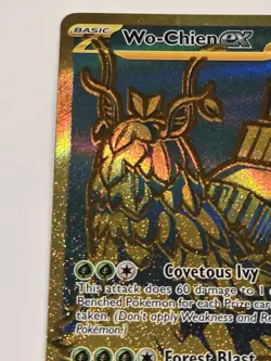 Wo-Chien ex Full Art Gold HR 240/091 Pokemon TCG Paldean Fates Gold Hyper Rare - Image 4