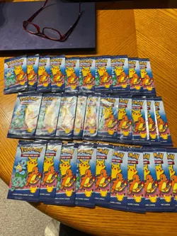 Pokemon 25th Anniversary - McDonalds Happy Meal Promo Empty Packs - Set of 30 - Image 1