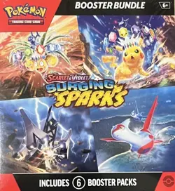 Pokemon Surging Sparks SV08 Booster Bundle TCG 6 packs New Sealed - Image 1