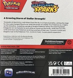 Pokemon Surging Sparks SV08 Booster Bundle TCG 6 packs New Sealed - Image 2
