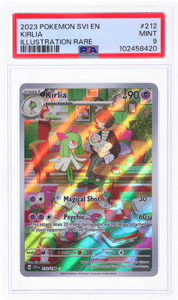 2023 Pokemon Scarlet and Violet Kirlia Illustration Rare #212 PSA 9 - Image 1