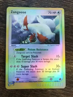 Pokemon Zangoose 14/100 EX Sandstorm Reverse Holo Rare - Image 1