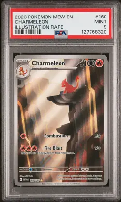 2023 Pokemon 151 Charmeleon Illustration Rare #169 PSA 9 MINT 🔥 Miki Kudo Art – - Image 1