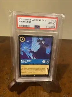 2023 Disney Lorcana En 1 Maleficent Sinister Visitor #150 Gem MT PSA 10 - Image 1