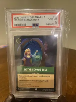 2023 Disney Lorcana En 1 Mother Knows Best #95 Gem MT PSA 10 - Image 1