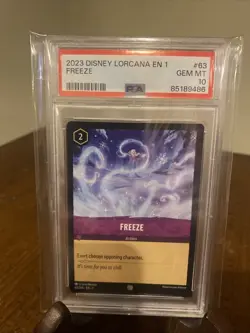 2023 Disney Lorcana En 1 Freeze #63 Gem MT PSA 10 - Image 1