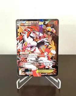 Pokemon TCG Team Magma's Groudon EX Double Crisis Holo Card 15/34 HP/Crease - Image 1