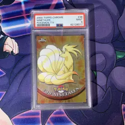 PSA 9 MINT Ninetales #38 2000 Topps Chrome Pokemon T.V. Card - Image 4