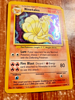 Ninetails Holographic Pokemon Card 12/102 Rare BASE Set 1999 Wizard TCG Game - Image 4