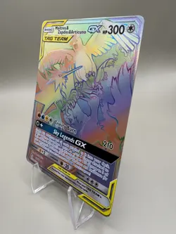 Moltres & Zapdos & Articuno GX 69/68 Rainbow Rare NM – Hidden Fates Pokemon Card - Image 3