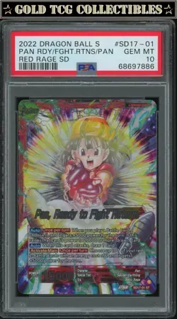 PSA 10 ⭐ Pan Leader SD17-01 Red Starter Deck Promo Card Super DBS Z DBZ Heroes - Image 1