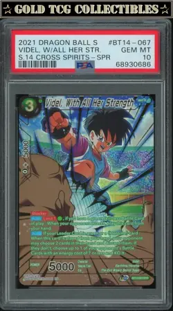 PSA 10 ⭐ Videl With All Her Strength SPR Cross Spirits Card DBS DBZ Z Heroes - Image 1