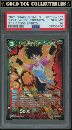 PSA 10 ⭐ Videl With All Her Strength SR Cross Spirits Card DBS DBZ Z Heroes - Image 1