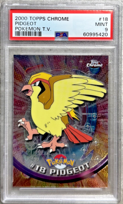 Pokemon Card Pidgeot Holo PSA 9 Mint, Topps Chrome Pokemon TV #18, 2000 (1) - Image 1