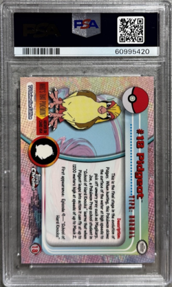 Pokemon Card Pidgeot Holo PSA 9 Mint, Topps Chrome Pokemon TV #18, 2000 (1) - Image 2