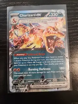Pokemon TCG Obsidian Flames Charizard EX Holo Double Rare Card 125/197 NM - Image 1