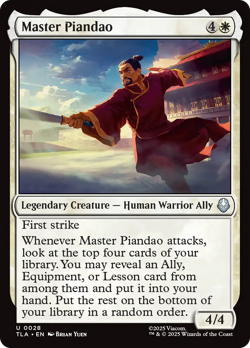 Master Piandao (FOIL) x1 - MTG Avatar: The Last Airbender TLA #28 - Image 1