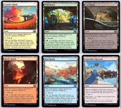 MTG - (6) Aetherdrift Non Basic Racetrack Lands - 1 of Type Full Cycle -z47 - Image 1