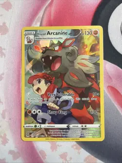Pokemon TCG Hisuian Arcanine TG08/TG30 Lost Origins Trainer Gallery Holo NM - Image 1