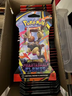 Pokemon TCG Phantasmal Flames Booster Hanger Sleeve Packs Sealed - Lot Of 50 - Image 1