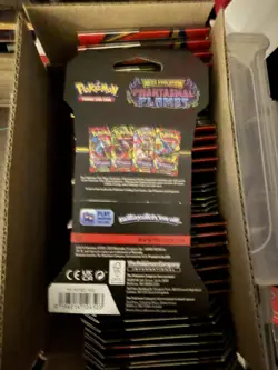 Pokemon TCG Phantasmal Flames Booster Hanger Sleeve Packs Sealed - Lot Of 50 - Image 2