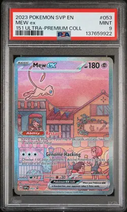 2023 POKEMON SVP EN-SV BLACK STAR PROMO 151 ULTRA-PREM COLL #053 MEW EX PSA 9 - Image 1