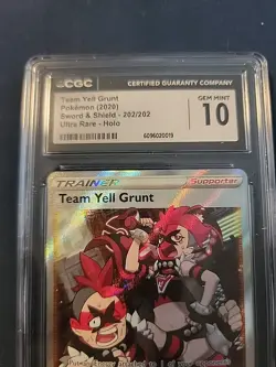Pokemon Team Yell Grunt (Full Art) 202/202 Swsh01: Sword & Shield Holo - Image 2